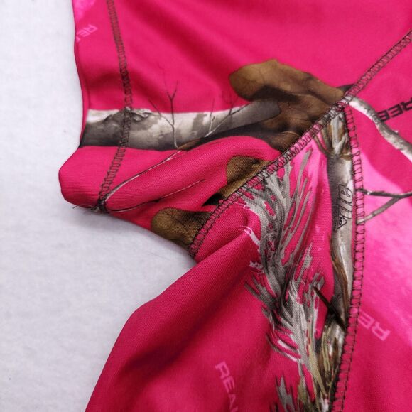 RealTree AP Athletic Active Short Sleeve T Shirt Womens Size Large L Pink - Picture 5 of 8